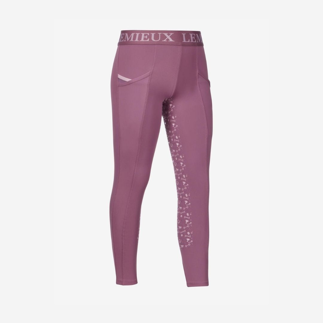 LeMieux Mini Pull On Breech - Mallow Pink;  gray background | Malvern Saddlery