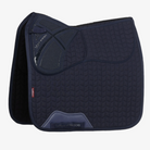 LeMieux ProSorb Plain 2 Pocket Dressage Square Saddle Pad - Navy, white background | Tack Shop | Malvern Saddlery