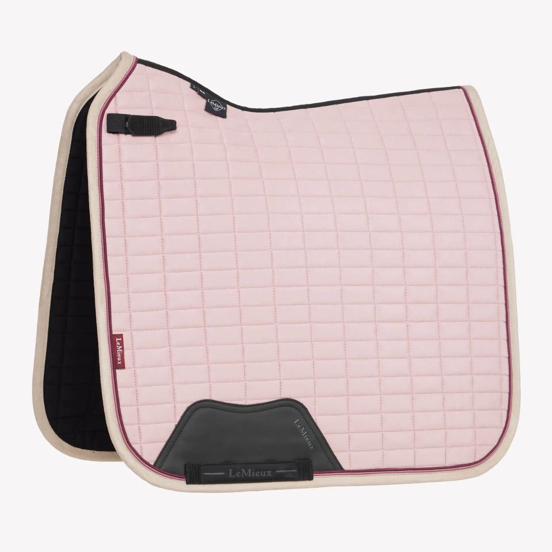 LeMieux Suede Dressage Square Saddle Pad - Blossom Pink | Malvern Saddlery