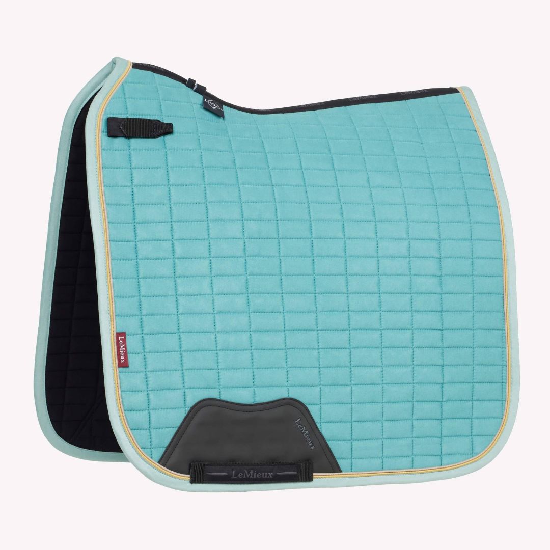 LeMieux Suede Dressage Square Saddle Pad -Lagoon | Malvern Saddlery