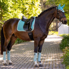 LeMieux Suede Dressage Square Saddle Pad - Lagoon Blue | Malvern Saddlery