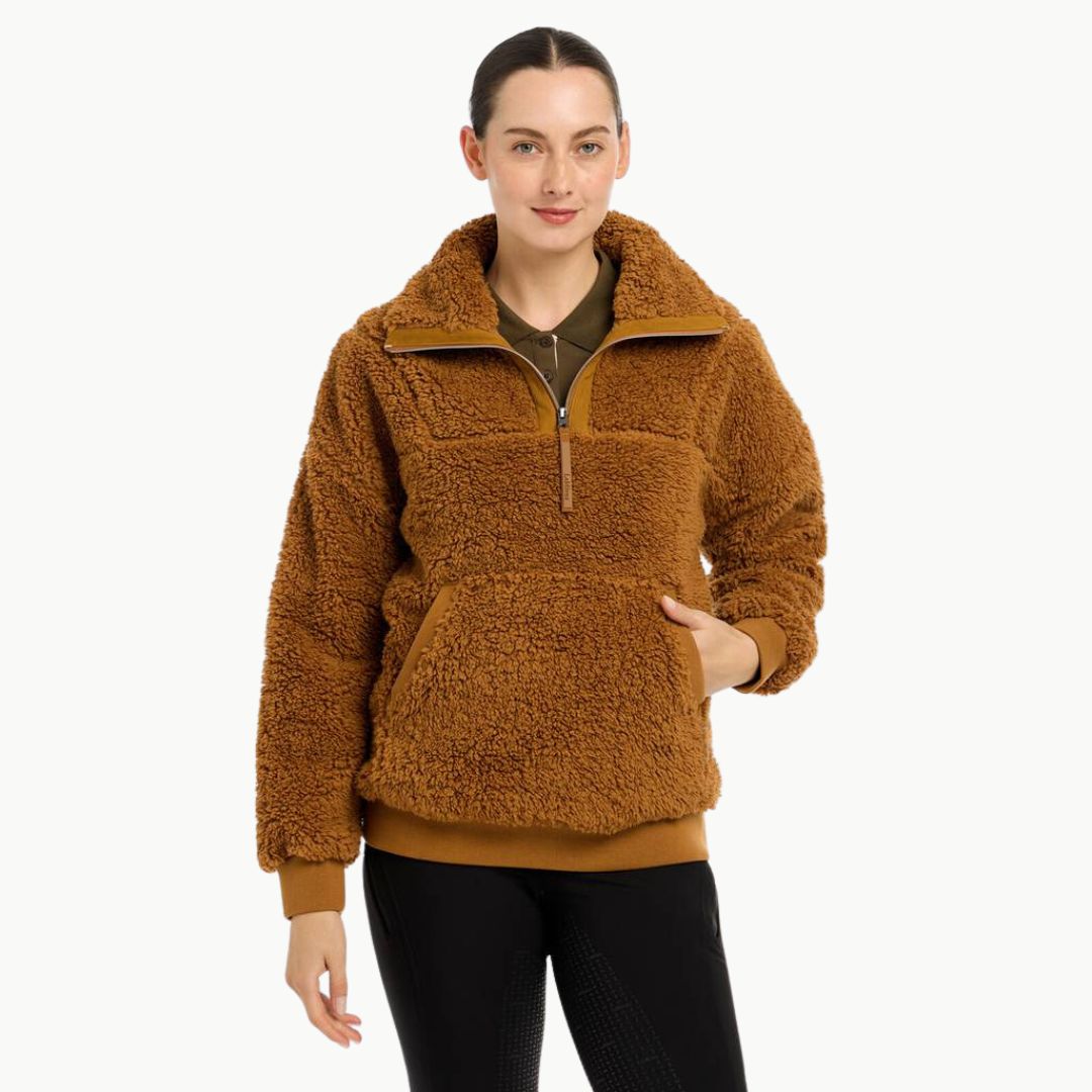 LeMieux Tara Teddy Fleece Pullover - Ginger | Malvern Saddlery