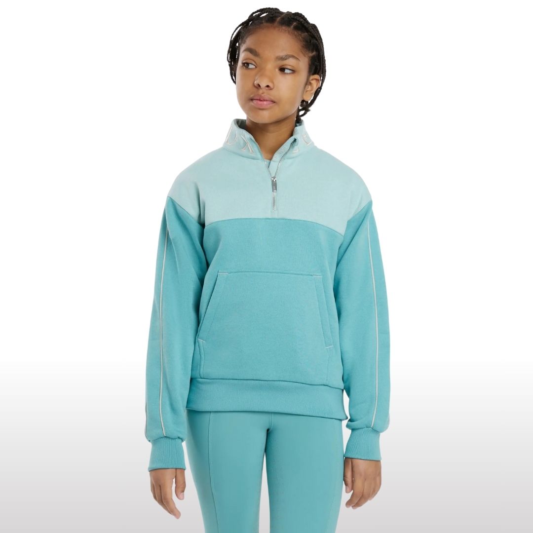 LeMieux Young Rider Kate Quarter Zip Sweatshirt - Aqua | Malvern Saddlery