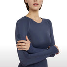 LeMieux Britney Seamless Long Sleeve Top - Dusk Blue | Malvern Saddlery