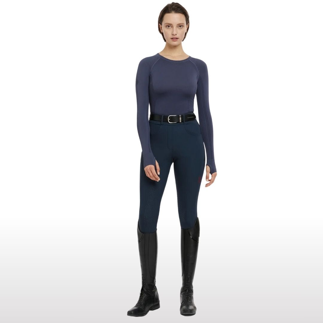 LeMieux Britney Seamless Long Sleeve Top - dusk blue | Malvern Saddlery