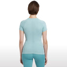 LeMieux Britney Seamless Short Sleeve Women's Top - Aqua | Malvern Saddlery