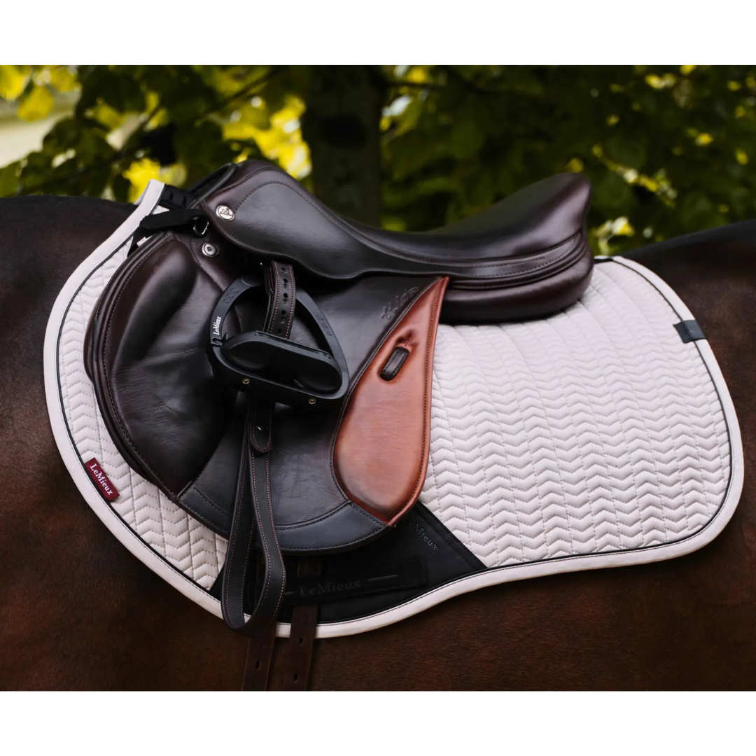 LeMieux  Eurojump Square Saddle Pad - Stone | Malvern Saddlery