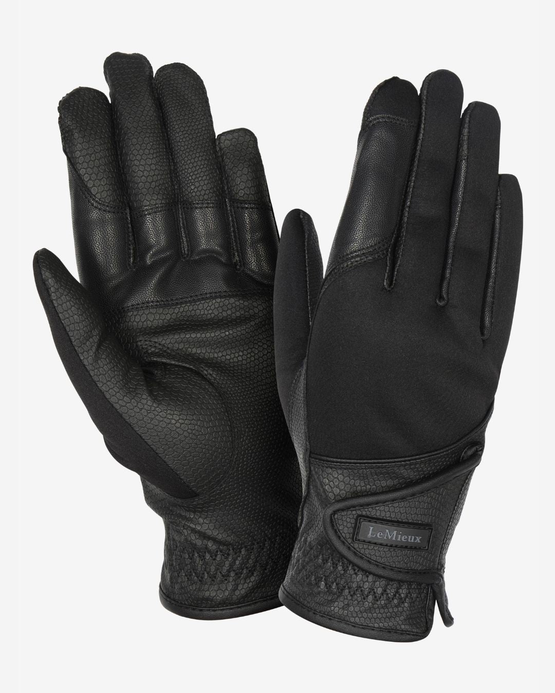 LeMieux Hybrid Riding Gloves - Black | Malvern Saddlery