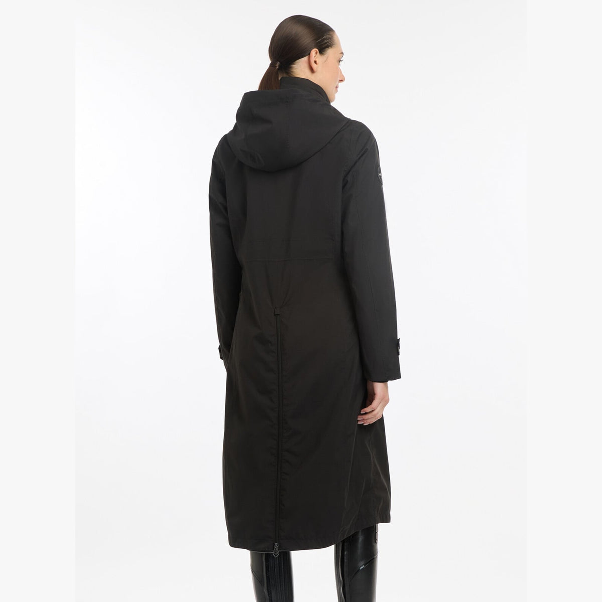 LeMieux Women's Amelie Waterproof Riding Coat - Black, back view | Malvern Saddlery