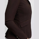 LeMieux Women's Brilliance Diana Show Jacket - Espresso, pocket and rhinestone close-up | Malvern Saddlery