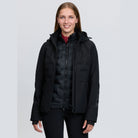 LeMieux Women's Brooke 3-in-1 Waterproof Hybrid Jacket - Black, front view | Malvern Saddlery