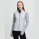 LeMieux Women's Maddie Hybrid Jacket - Lt. Gray, front view | Malvern Saddlery