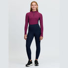 LeMieux Young Rider Nell Brushed Pull On Riding Pants - Navy, full length | Malvern Saddlery