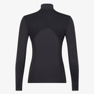 LeMieux Mia Mesh Women's Long Sleeve Base Layer - black; back view shown on gray background | Malvern Saddlery