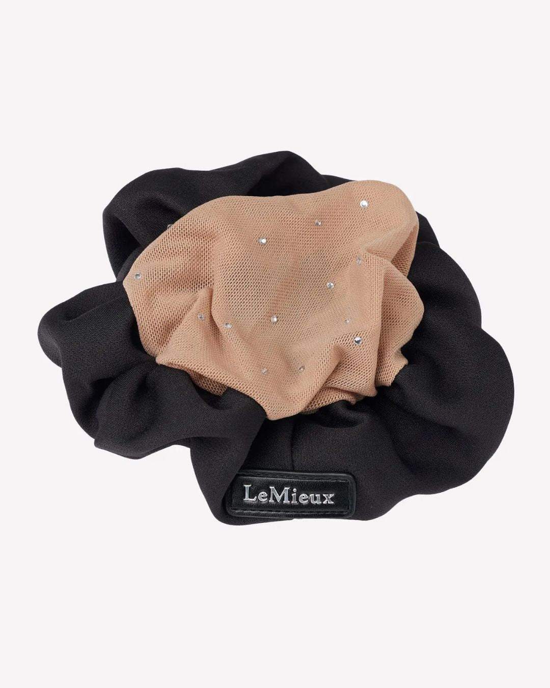 LeMieux Crystal Hairnet Scrunchie - Black with Blond Net | Rider Accessories | Malvern Saddlery