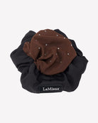 LeMieux Crystal Hairnet Scrunchie - Black with Brown Net | Rider Accessories | Malvern Saddlery