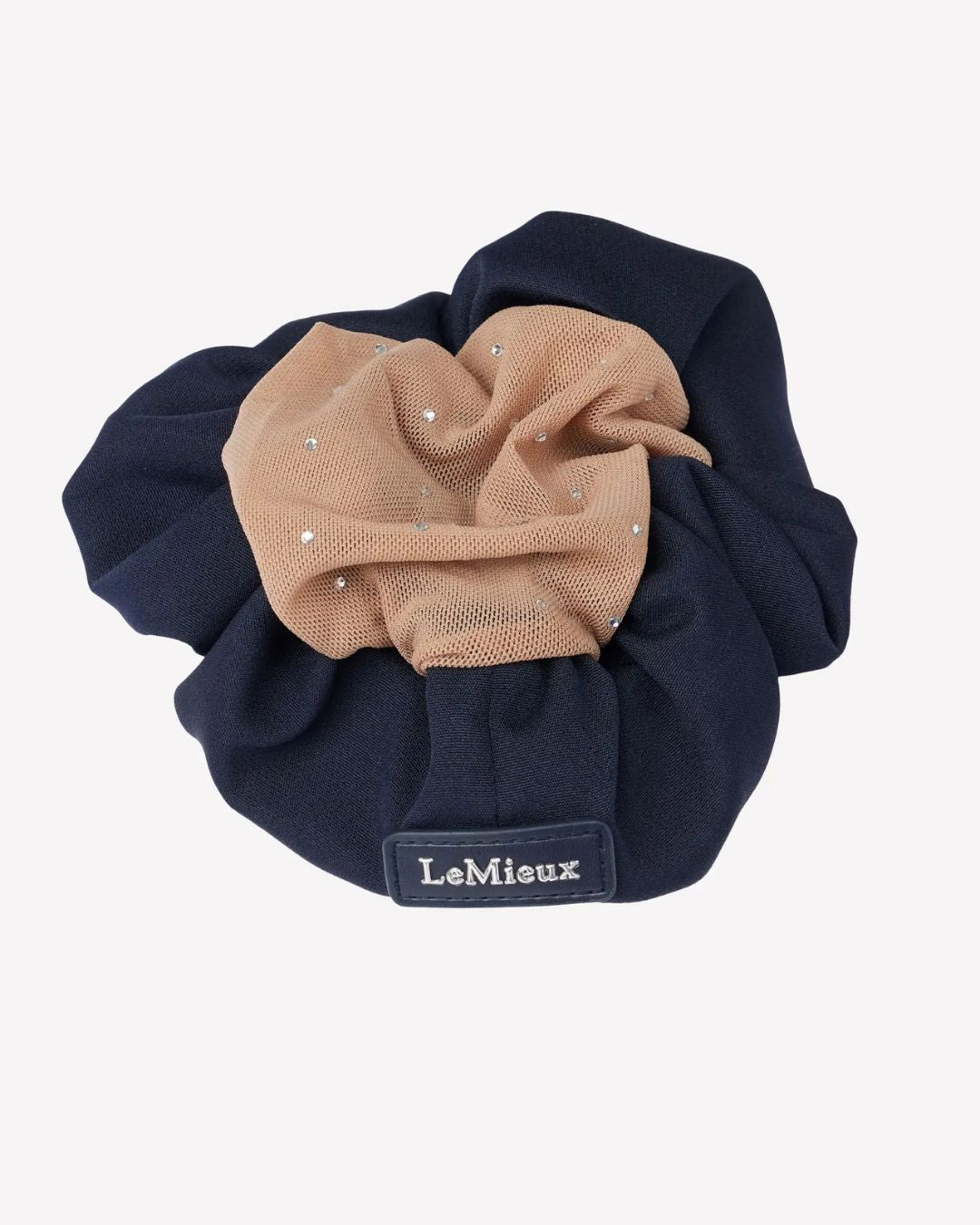 LeMieux Crystal Hairnet Scrunchie - Navy with Blond Net | Rider Accessories | Malvern Saddlery