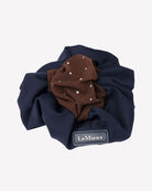 LeMieux Crystal Hairnet Scrunchie - Navy with Brown Net | Rider Accessories | Malvern Saddlery