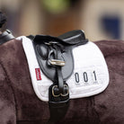 LeMieux Toy Pony Dressage Square - White, shown with dressage saddle on Valegro | Malvern Saddlery