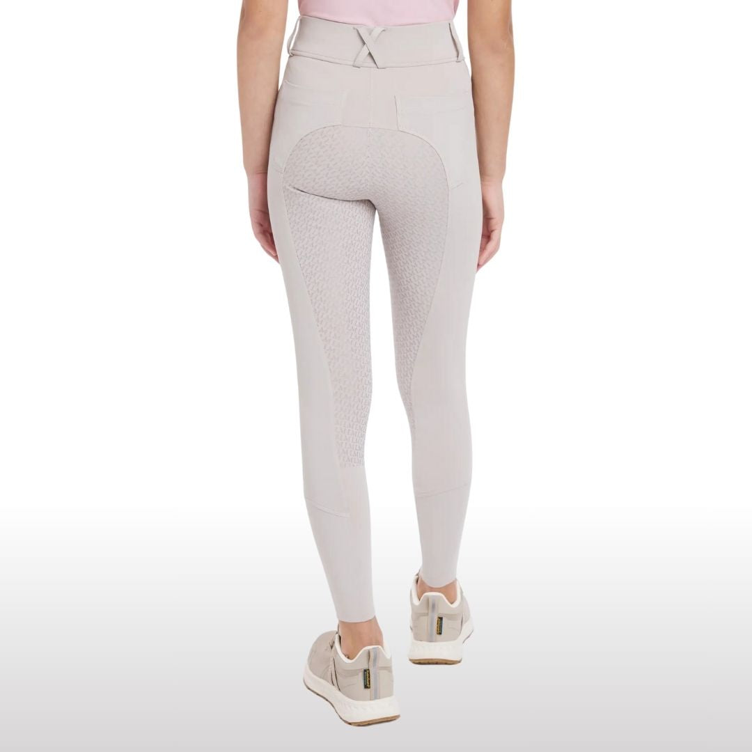 LeMieux Young Rider Remi Breggings - Stone Gray, back view | Children's Riding Pants | Malvern Saddlery