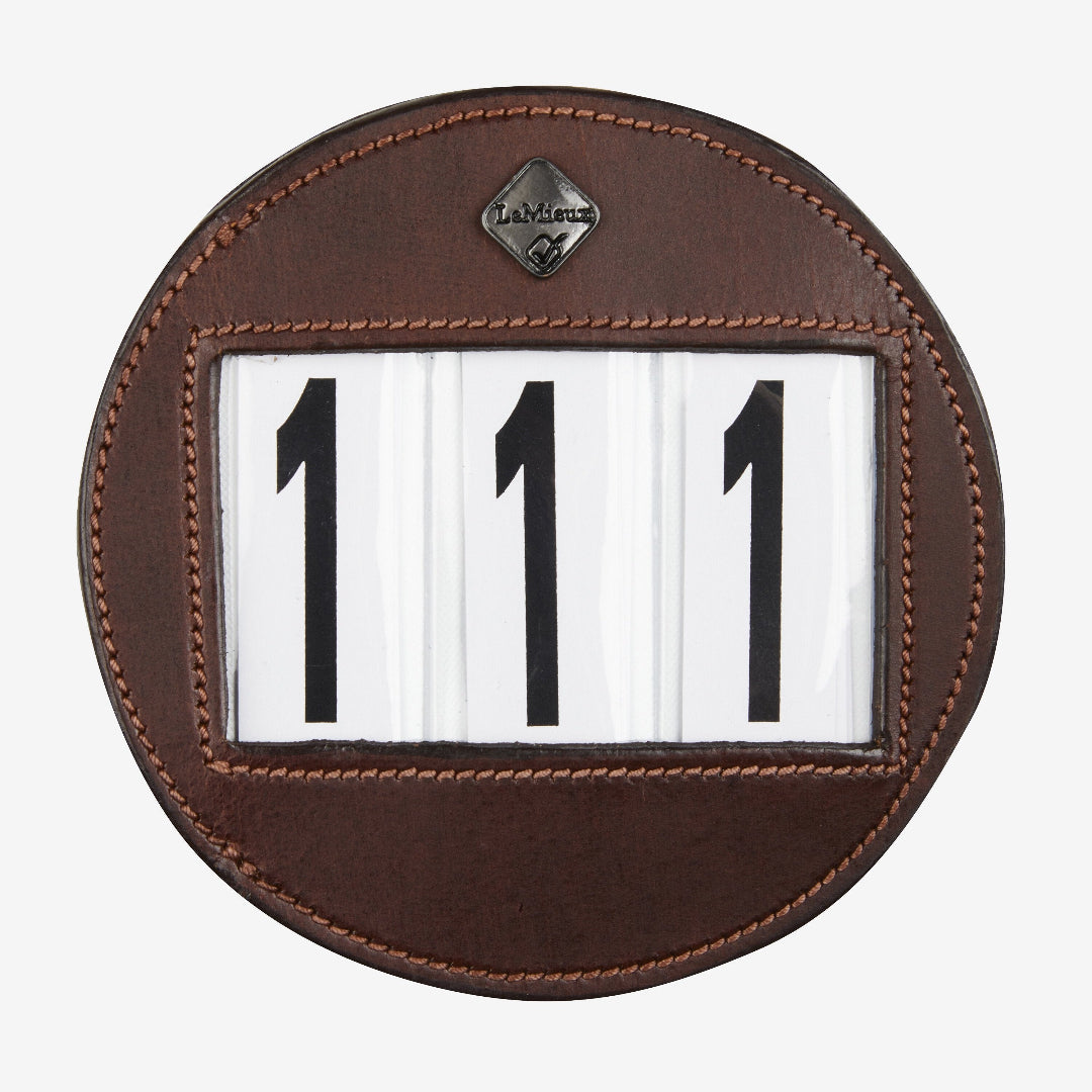 LeMieux Bridle Number Holder - Brown | Riding Accessories | Malvern Saddlery