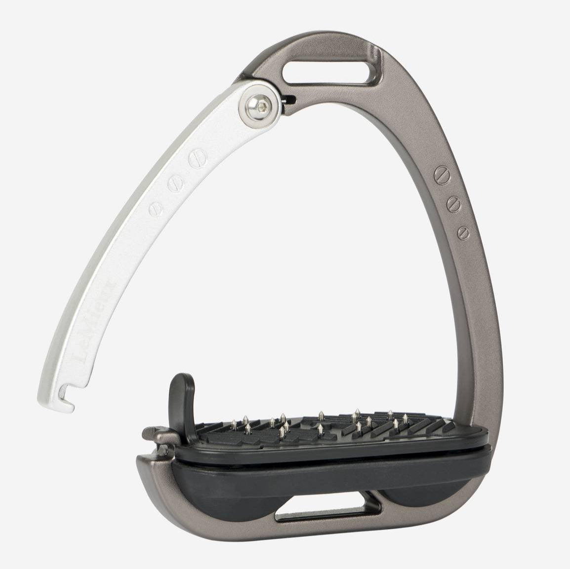 LeMieux Vector Control Stirrups - Carbon/Silver | Malvern Saddlery