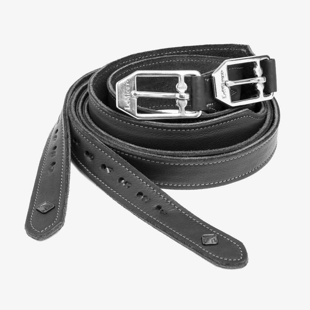 LeMieux Vector Pro Stirrup Leathers - Black | Tack Shop | Malvern Saddlery