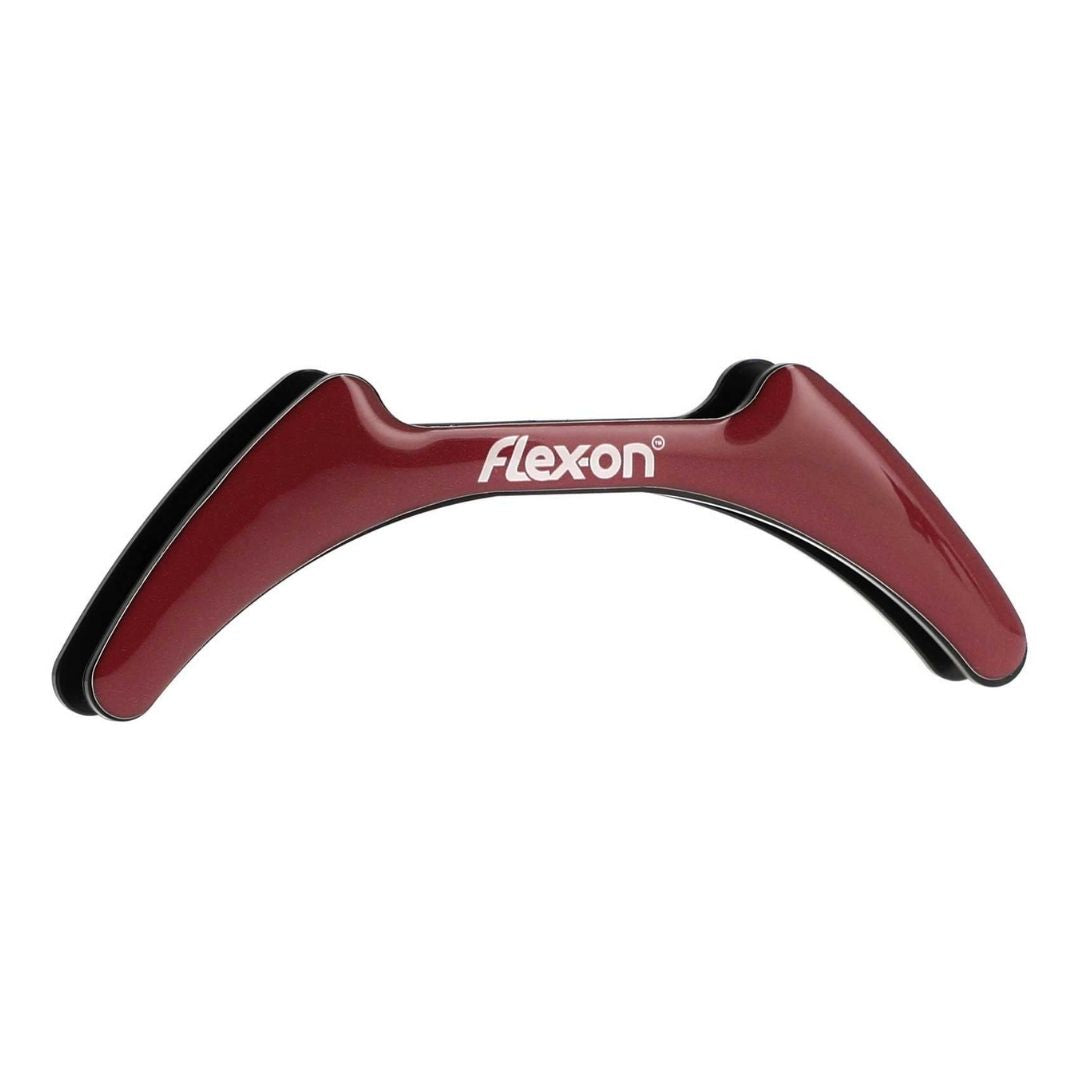 Flex-On Magnetic Sticker for Composite Stirrups - Solid Burgundy, white logo | Malvern Saddlery