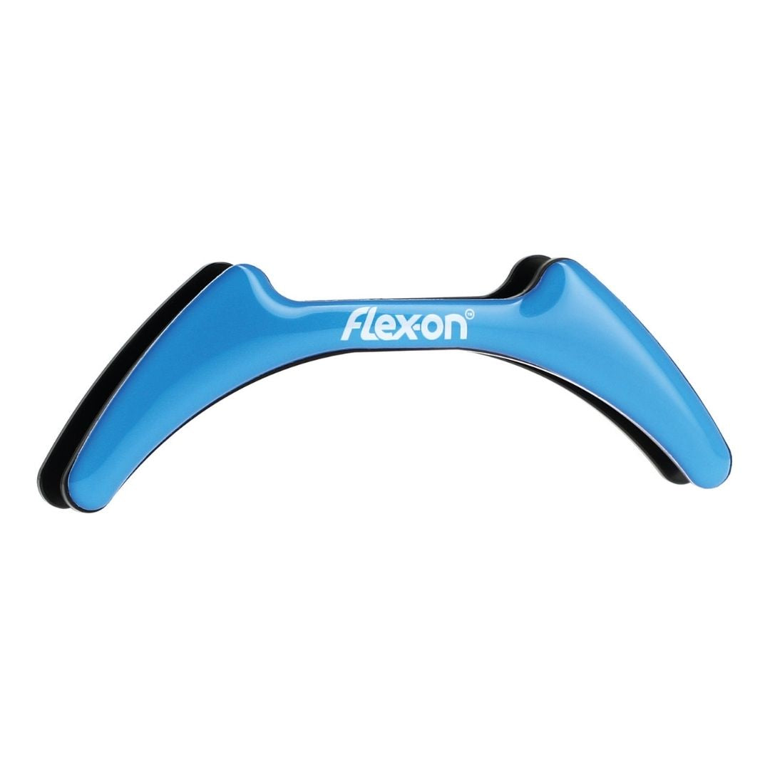 Flex-On Magnetic Sticker for Composite Stirrups - Solid Cyan Blue, white logo | Malvern Saddlery