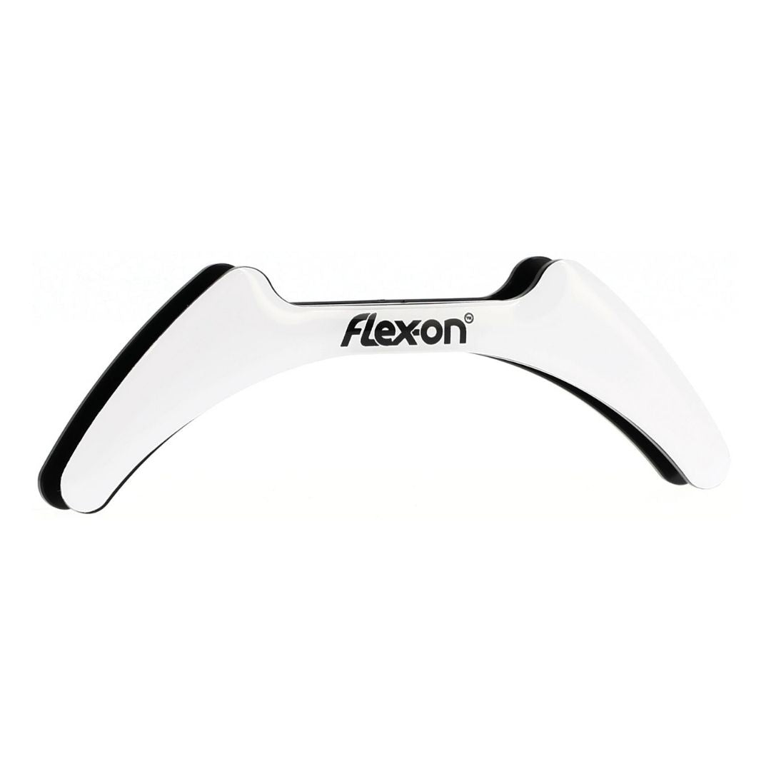 Flex-On Magnetic Sticker for Composite Stirrups - Solid White, Black logo | Malvern Saddlery