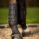 LeMieux MIMsafe XC Boots - hind, detail on brown horse jumping | Tack Shop | Malvern Saddlery