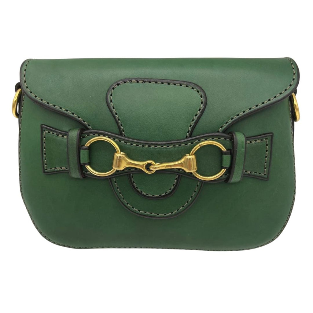 Rebecca Ray Blair Mini Crossbody Bag - Zucchini Green - shown as clutch | Malvern Saddlery