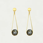 Dean Davidson Mini Ipanema Earrings - Labradorite, Gold Drop | Malvern Saddlery 