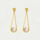 Dean Davidson Mini Ipanema Earrings - Pearl, Gold Drop | Malvern Saddlery 