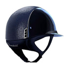 Samshield Miss Shield Navy Gloss Shimmer Helmet, back view | Malvern Saddlery