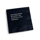 Equestrian Blue Cocktail Napkin - May your drinks be strong and your half-halts stronger | Equestrian Gifts | Malvern Saddlery