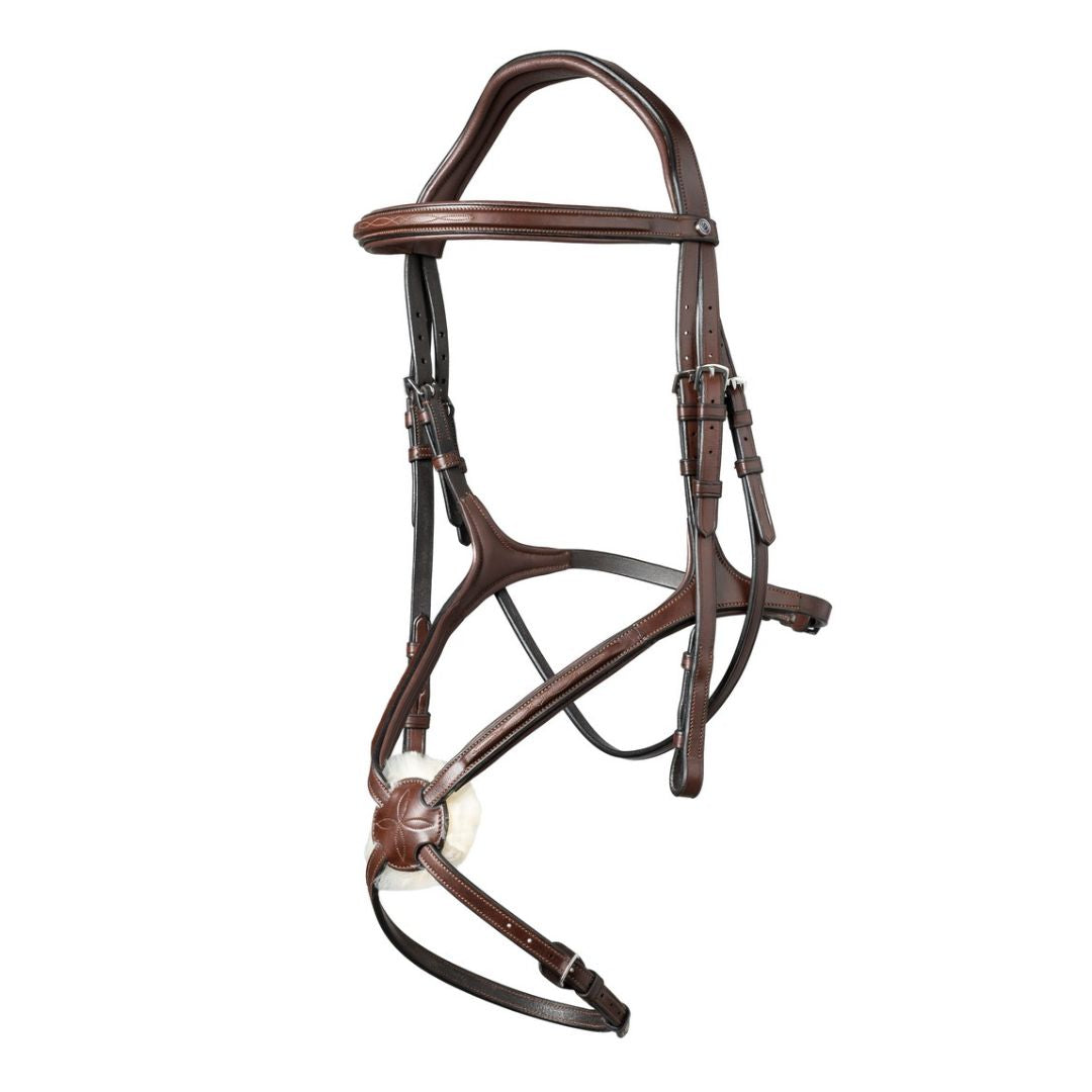 TRUST Oslo Bridle - Brown with silver buckles | Malvern Saddlery