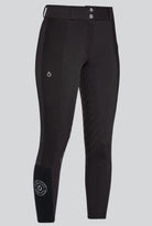 Cavalleria Toscana  Perforated Insert Full Grip Breeches - Black - front product view | Malvern Saddlery
