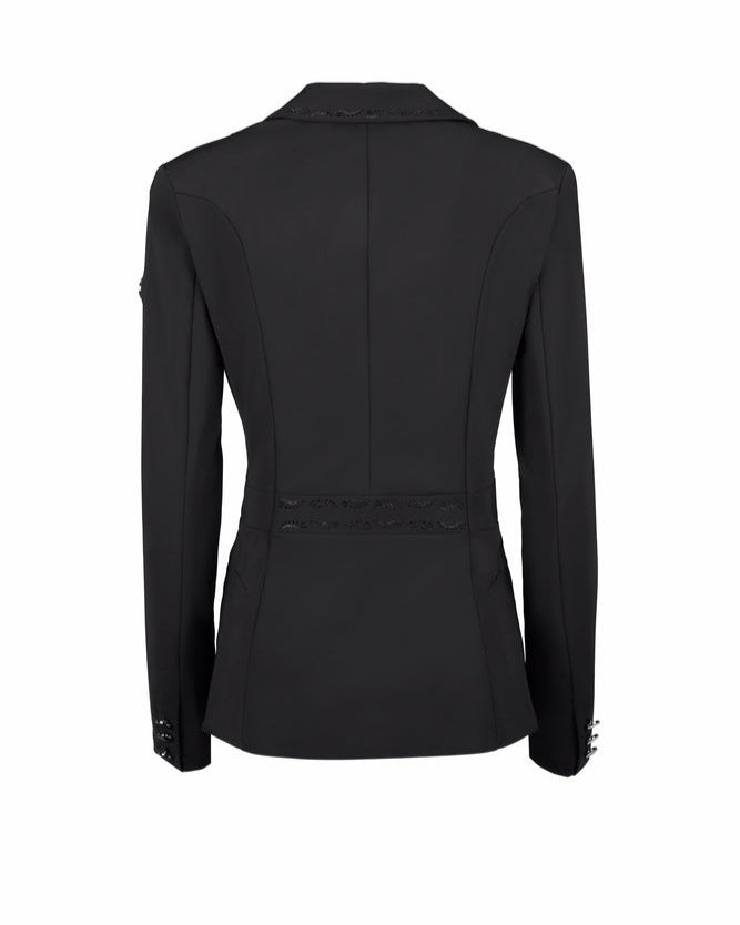 Pikeur Phelia Ladies Competition Coat - Black; back view | Equestrian Show Coats | Malvern Saddlery