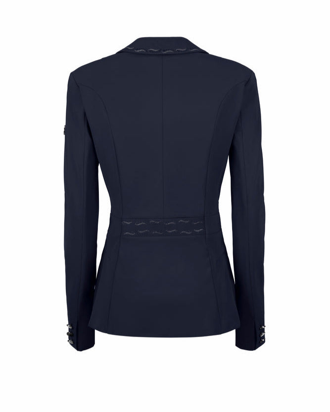 Pikeur Phelia Ladies Competition Coat - Navy; back view | Equestrian Show Coats | Malvern Saddlery
