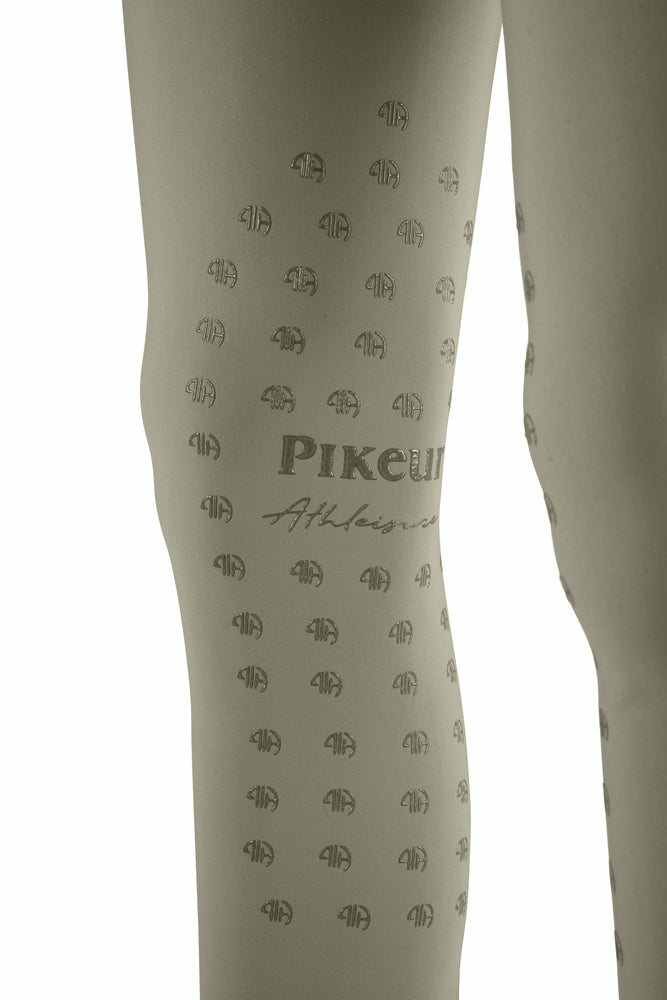 Pikeur Amia KG Breeches - Light Moss Green, knee grip detail | Malvern Saddlery