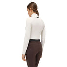 Cavalleria Toscana Ladies' Tech Wool Pleated Top; back view | Malvern Saddlery