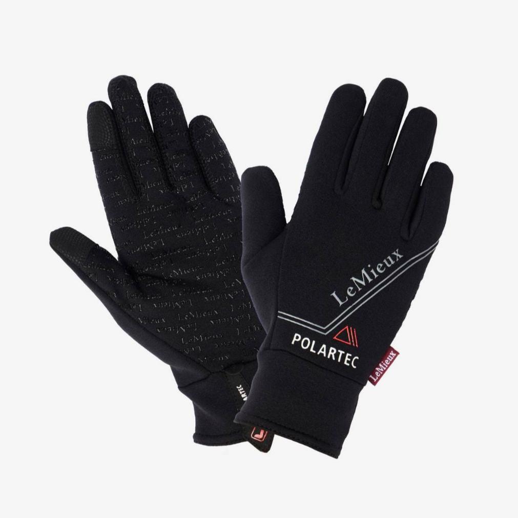 LeMieux Polartec Gloves - Black | Malvern Saddlery