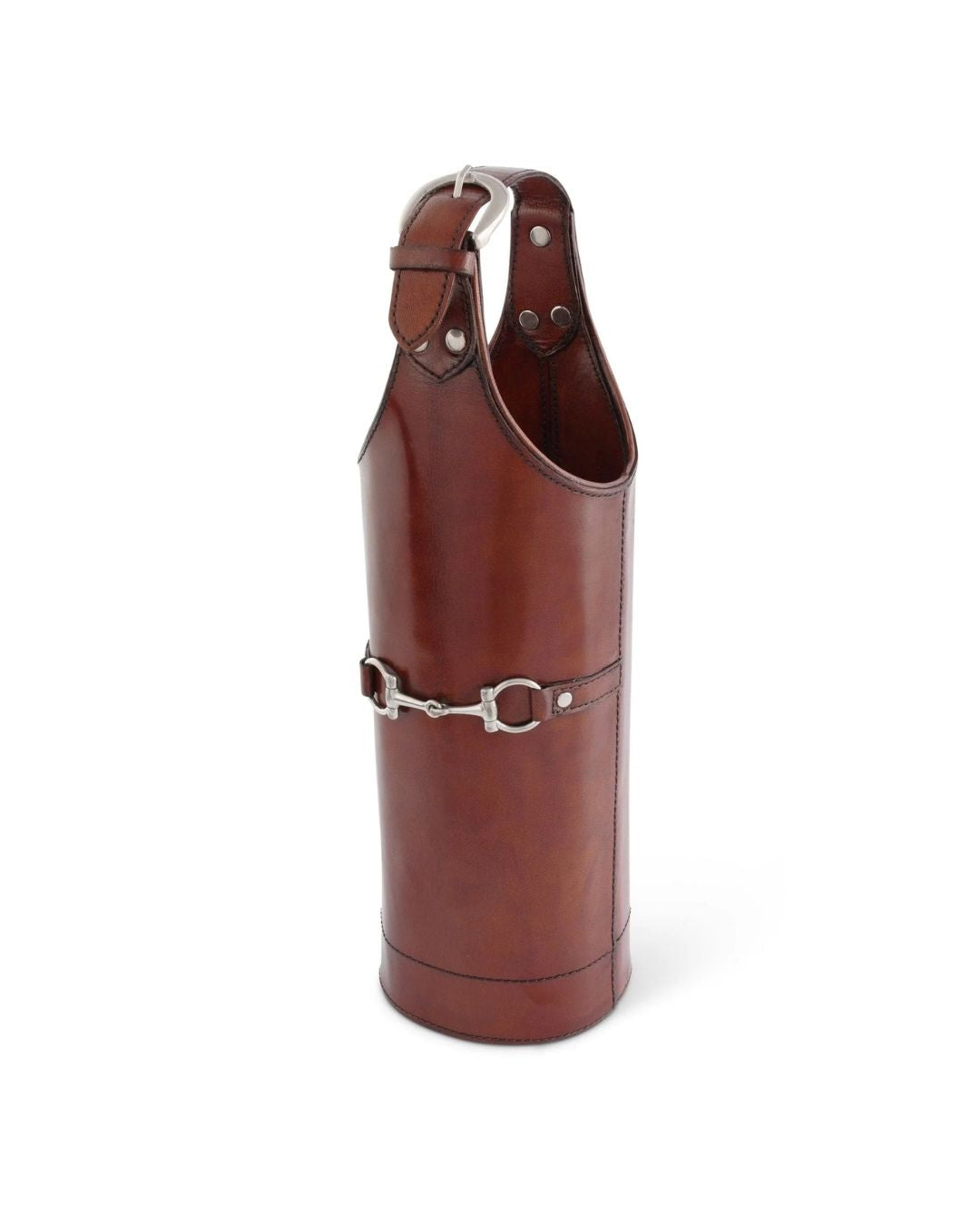 Premium Leather Bit Single Wine Carrier | Equestrian Style Home | Malvern Saddlery