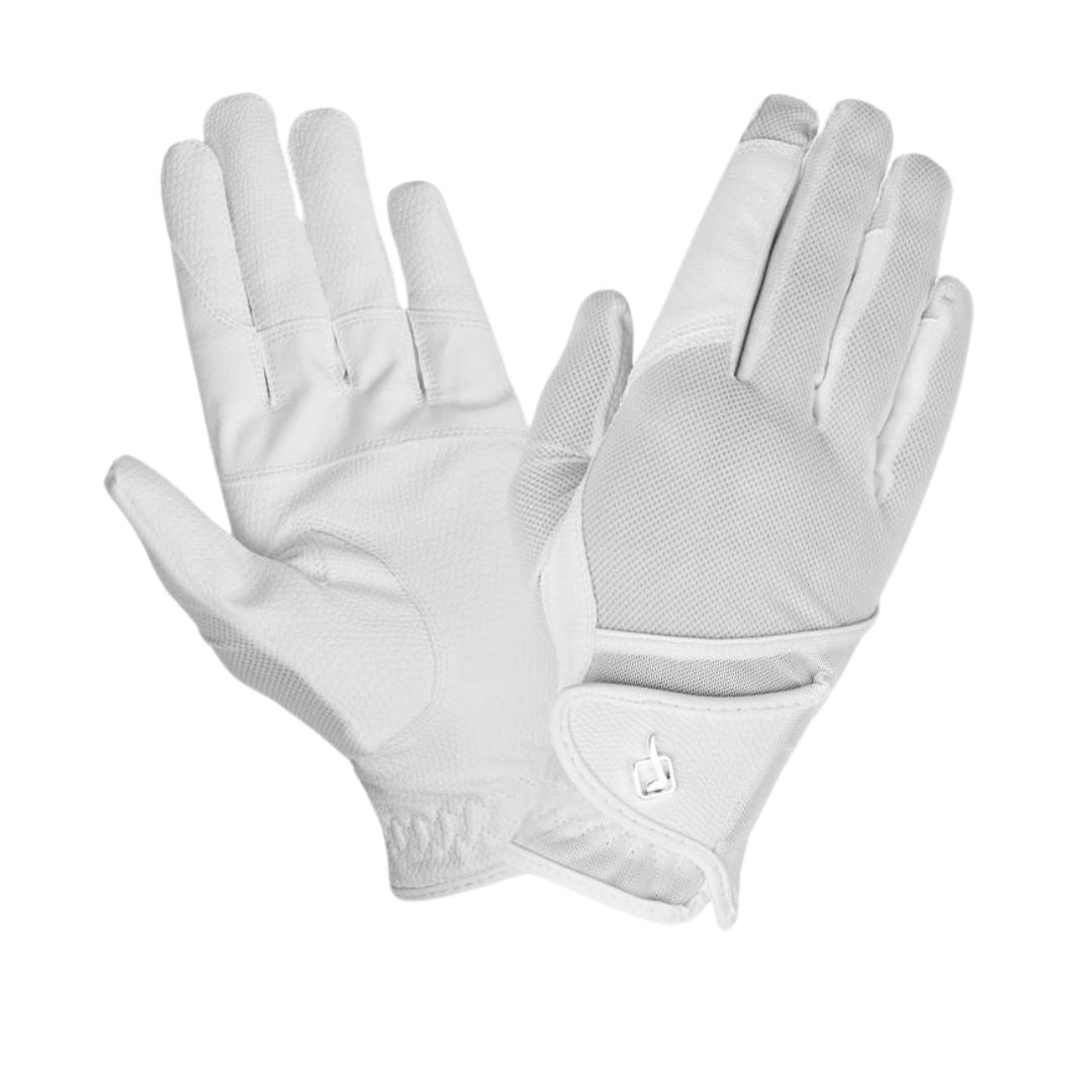 LeMieux Pro Mesh Equestrian Riding Glove - White | Malvern Saddlery