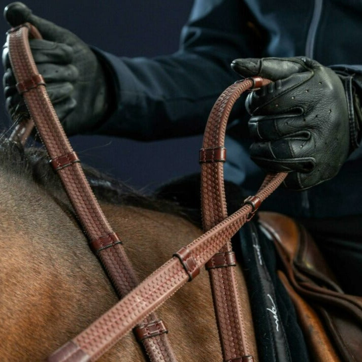 Dy'on Rubber Reins HC with Seven Leather Bars | Malvern Saddlery