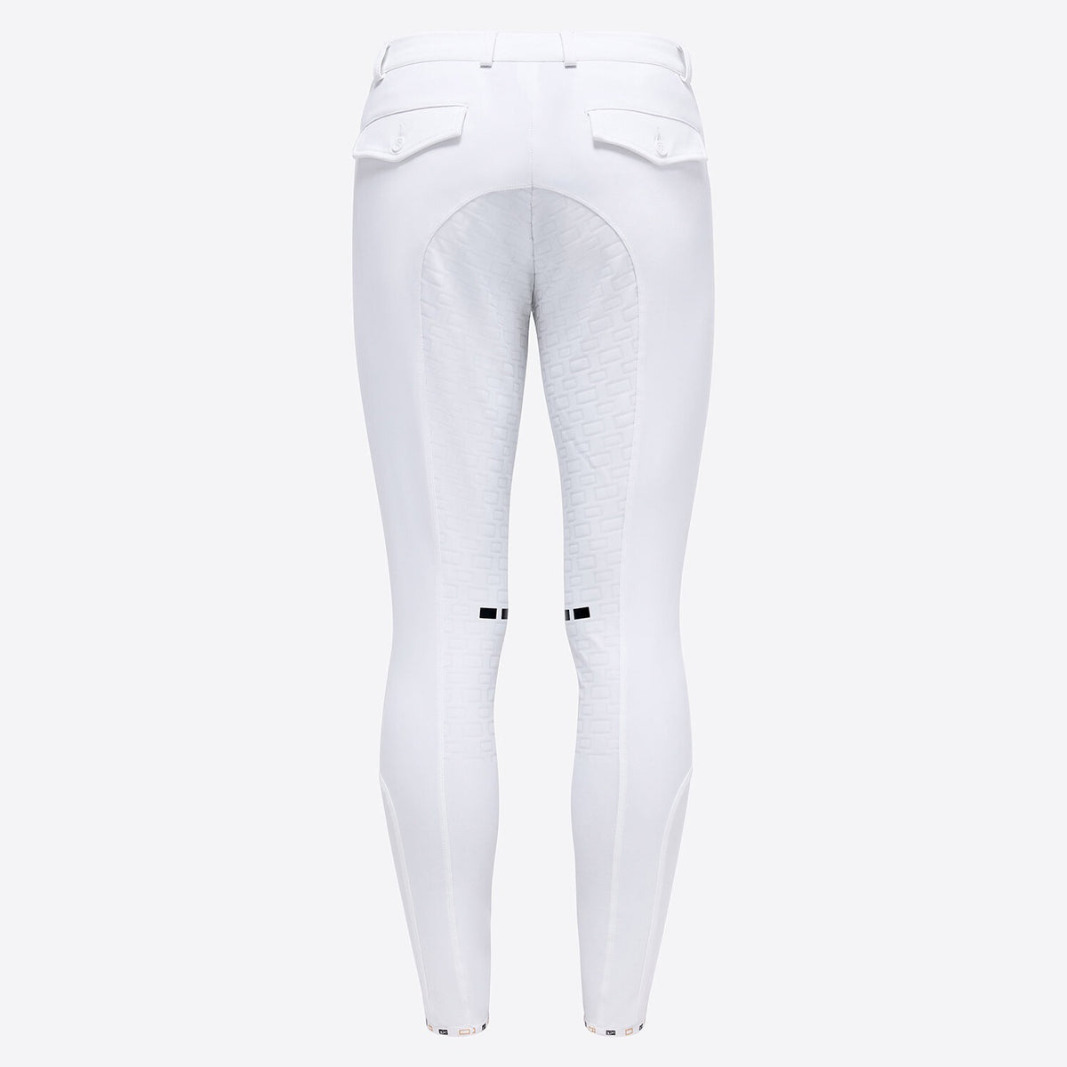 Rider's Gene Men's Full Grip Breeches - White, back view | Malvern Saddlery