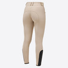 Rider's Gene Women's High Waist Knee Grip Breeches - Beige, back view | Malvern Saddlery