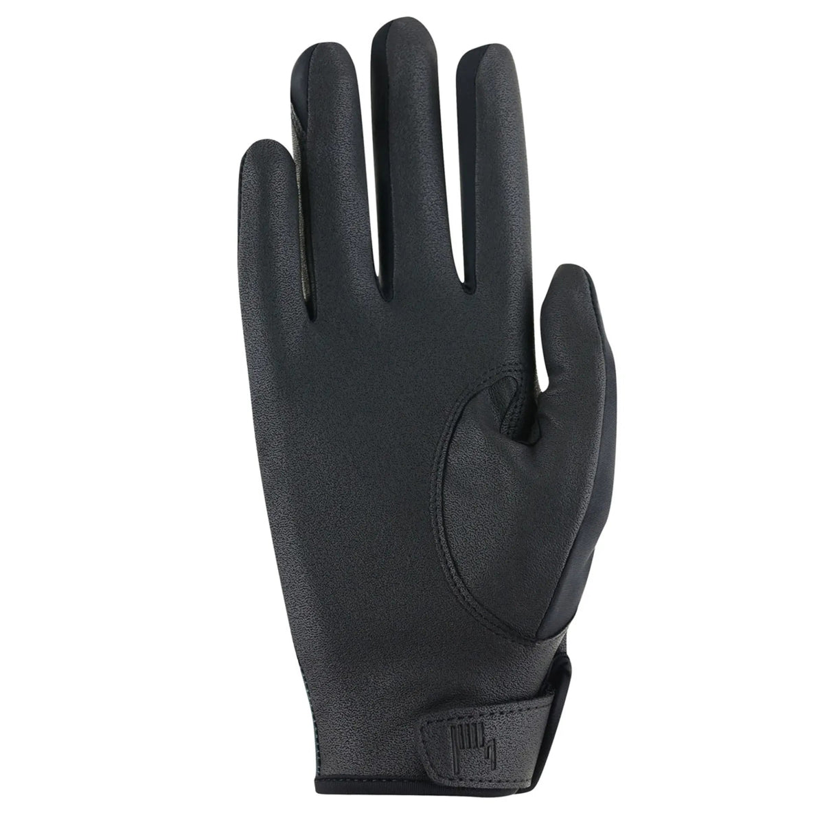 Roeckl Messara black riding gloves with grippy palm for close rein feel