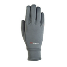 Roeckl Warwick Polartec Fleece Glove - Gray back hand | Malvern Saddlery